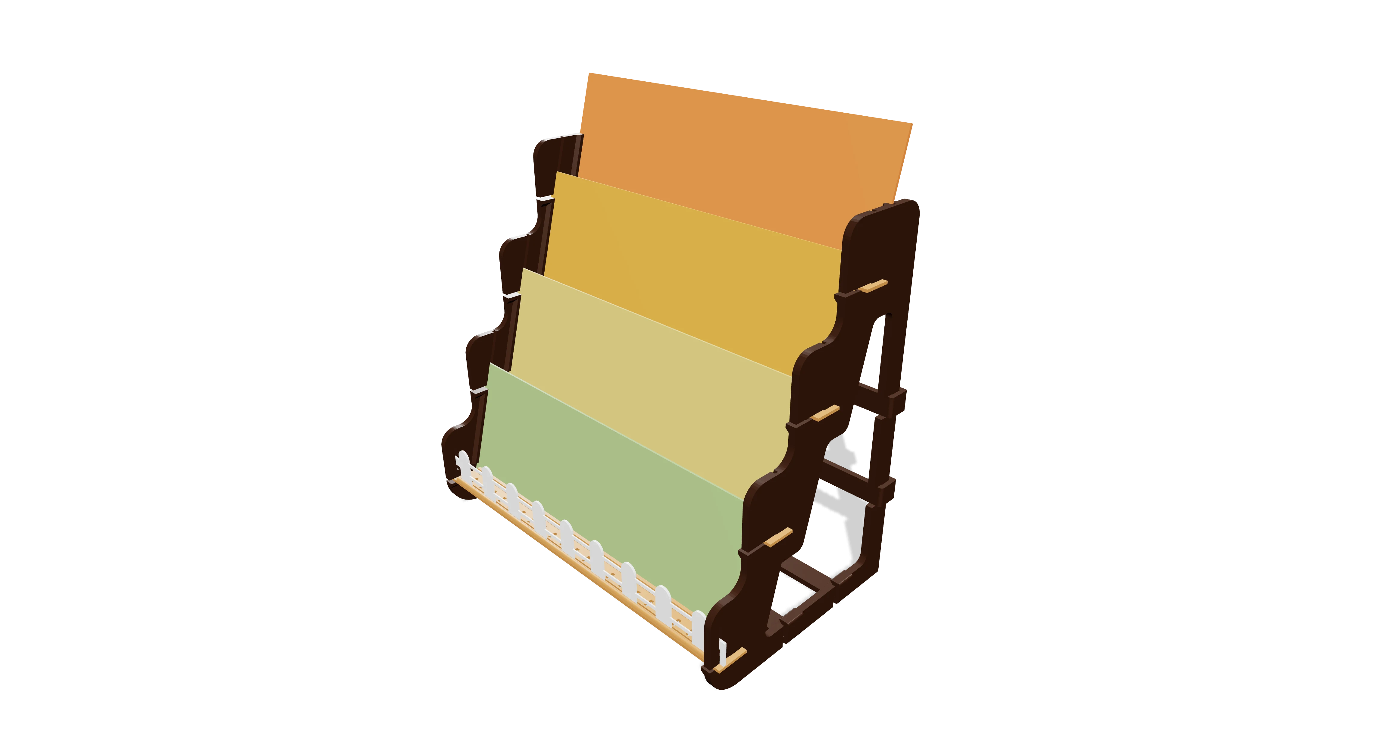 4-Tier Collapsible Display Stand in 3D preview