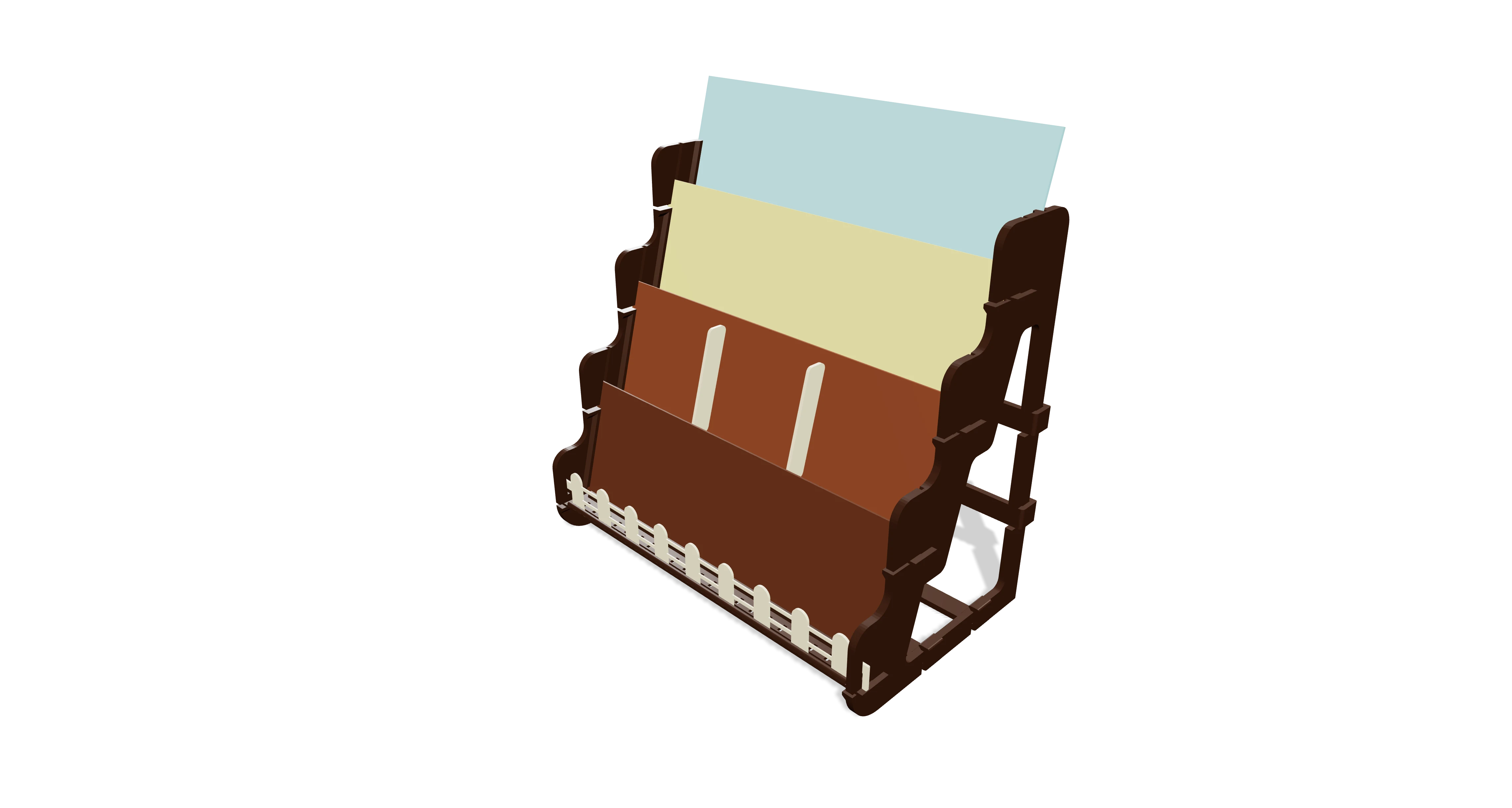 4-Tier Collapsible Display Stand in 3D preview